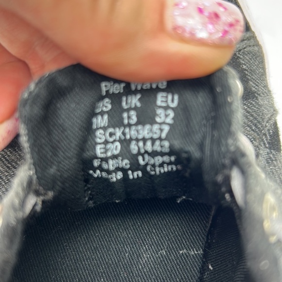 Sperry Girls SZ 1 Top Sider Pier Weave Checker Sneaker Loafer Boat Shoes Preppy - Picture 8 of 9